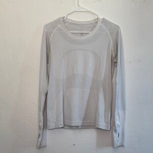 Lululemon Seamless Long Sleeve Top Gray (Fits M–L, Read Description)